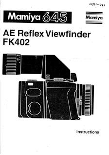 Mamiya M 645 Pro manual. Camera Instructions.